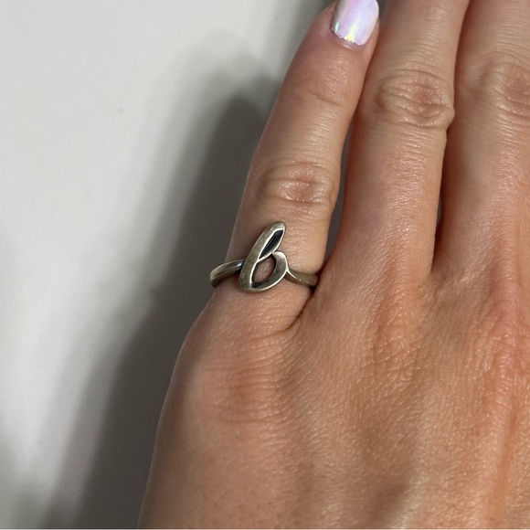 James Avery cursive B ring - Picture 5 of 5
